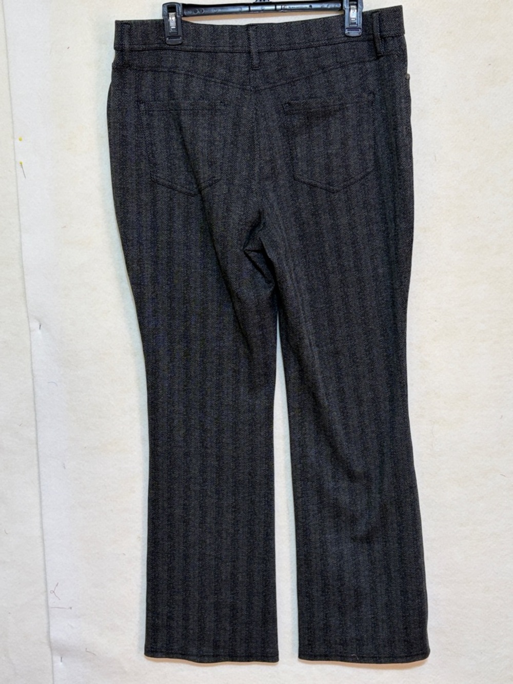 Simply Vera Vera Wang Black & Gray Pinstripe Flare Pants - Picture 3 of 3